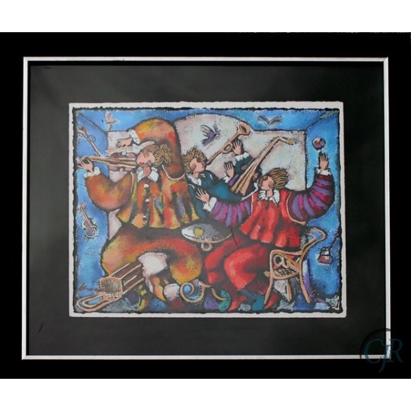 Michael Kachan Serigraph on Paper:"Trio (Framed)"