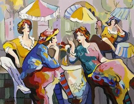Michael Kerman Hand Signed and Numbered Limited Edition Serigraph on Paper: " Conversation "