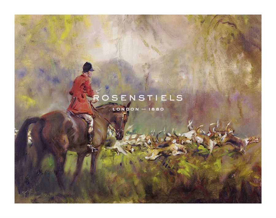 Michael Lyne Hand Numbered Limited Edition Print on Paper :"Hounds Away"