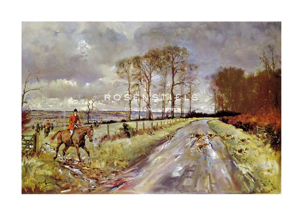 Michael Lyne Hand Numbered Limited Edition Print on Paper :"The Belvoir Hunt"