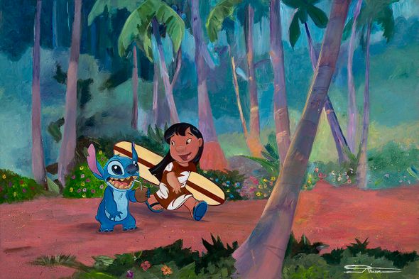 Disney Limited Edition Gallery Wrap Canvas Giclee:"Friendship Goals" by Arienne Boley 