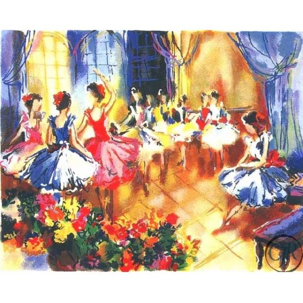 Michael Rozenvain Serigraph on paper:"Ballet Studio"