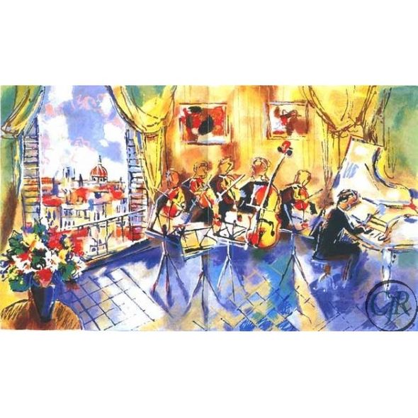 Michael Rozenvain Serigraph on paper:"Musical Florence"