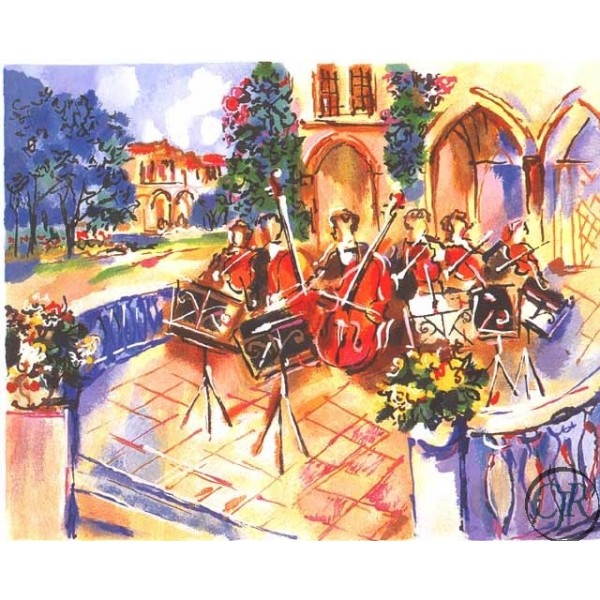 Michael Rozenvain Serigraph on paper:"Orchestral Balcony"