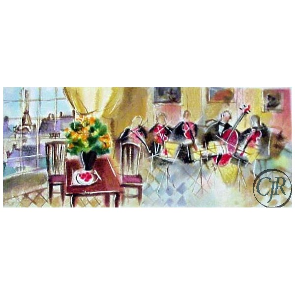 Michael Rozenvain Serigraph on paper:"Parisian Quintet"