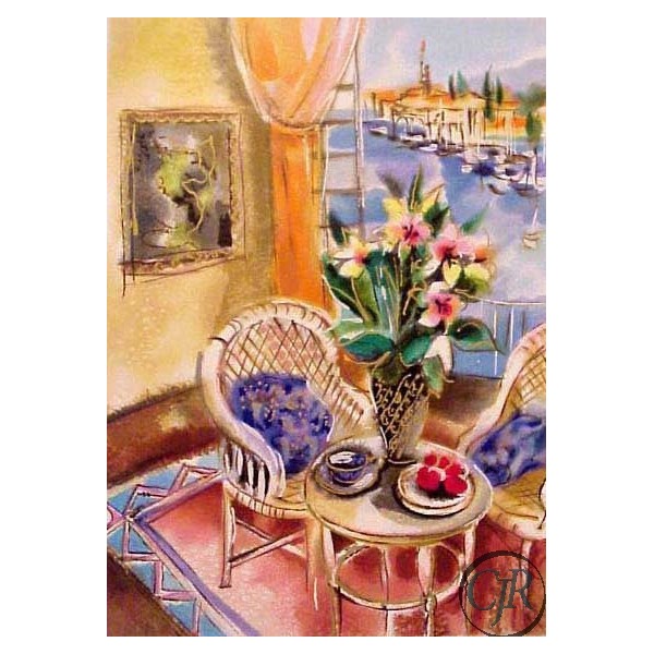 Michael Rozenvain Serigraph on paper:"Vase and Fruit"
