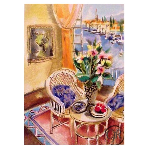 Michael Rozenvain Serigraph on paper:"Vase and Fruit"