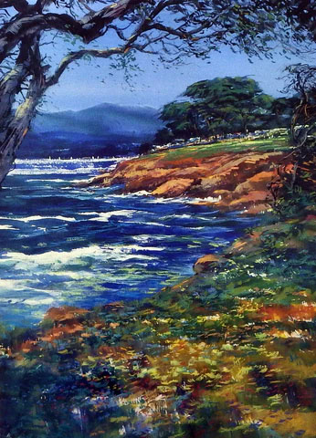 Michael Schofield Print-Signed:"Cypress Coast I"