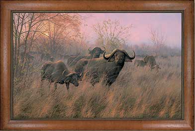 Michael Sieve Handsigned and Numbered Limited Edition: "Framed Malindi Morning Canvas"