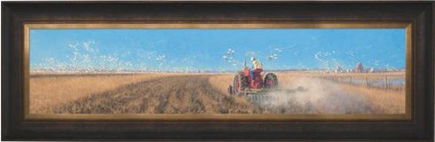 Michael Sieve Original Oil Painting: "April's Promise-Turkeys" Michael Sieve Original Oil Painting: "April's Promise-Turkeys"