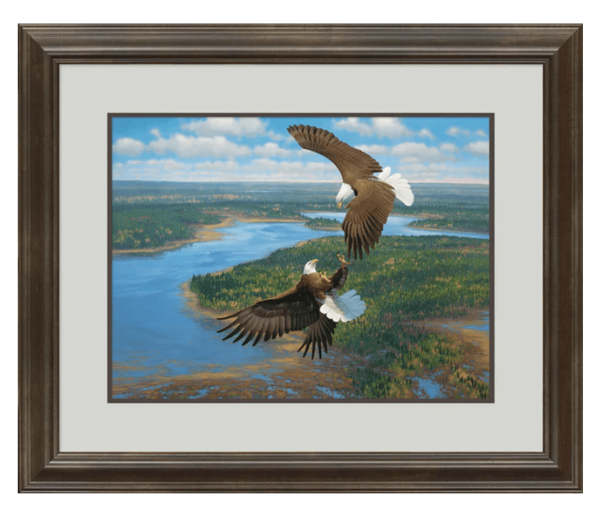 Michael Sieve Framed Lt Ed Print:"Sky Dancers - Eagles"