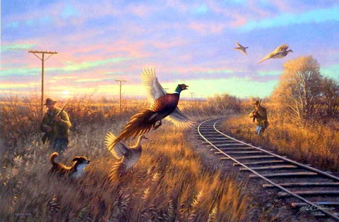 Michael Sieve Print-Signed and Numbered:"Walking the Line"