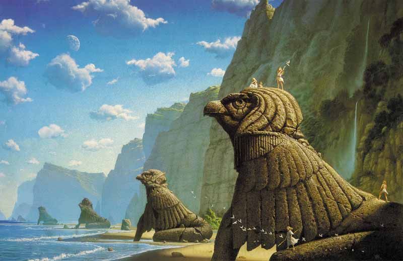 Michael Whelan Signed by the Artist Limited Edition Paper Lithograph:"Sentinels"