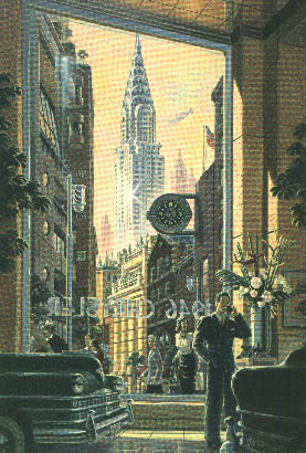 Michael Young Limited Edition Serigraph on Paper: "The Chrysler Remarque"