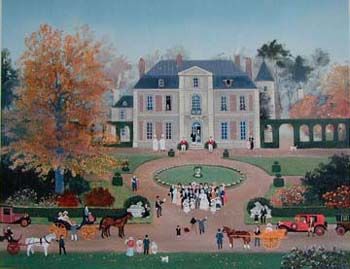 Michel Delacroix Hand Signed Publisher Proof Lithograph:"Mariage A La Campagne"