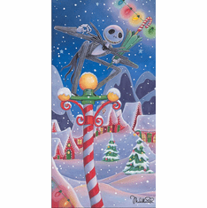 Michelle St. Laurent Signed Disney Ltd Ed Gallery Wrap Canvas:"Christmas Town"