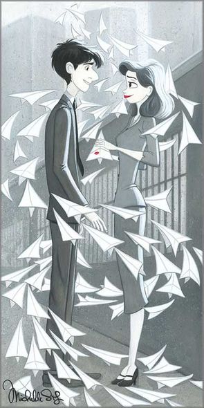 Michelle St. Laurent Artist Signed and Numbered Hand Embellished Limited Edition Giclee on Canvas:"And Then There Was You"