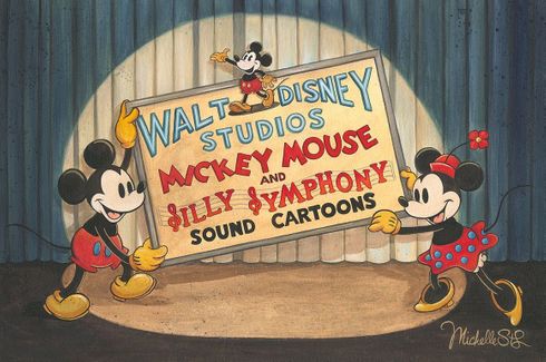 Michelle St.Laurent Limited Edition Hand-Textured Gicl&eacute;e on Canvas:"The Studio that Mice Built"