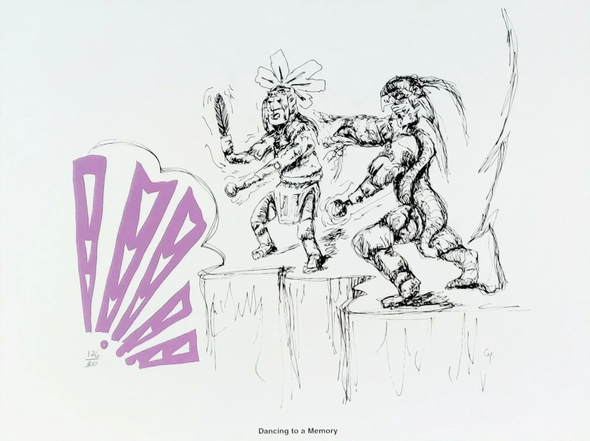 Michl Cywink Artist Signed Limited Edition Lithograph Print: "DANCING TO A MEMORY"
