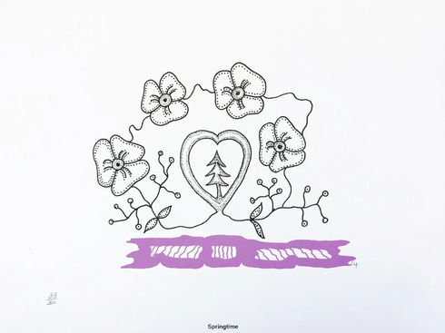 Michl Cywink Artist Signed Limited Edition Lithograph Print: "SPRINGTIME"