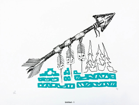 Michl Cywink Artist Signed Limited Edition Lithograph Print: "UNTITLED - 1" Michl Cywink Artist Signed Limited Edition Lithograph Print: "UNTITLED - 1"
