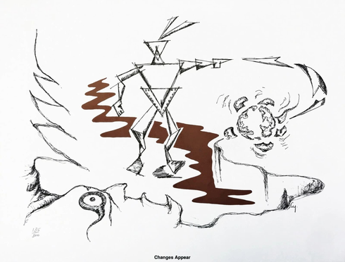 Michl Cywink HAND SIGNED LIMITED Edition Lithograph PRINT: "CHANGES APPEAR" Michl Cywink HAND SIGNED LIMITED Edition Lithograph PRINT: "CHANGES APPEAR"