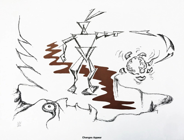 Michl Cywink HAND SIGNED LIMITED Edition Lithograph PRINT: "CHANGES APPEAR"