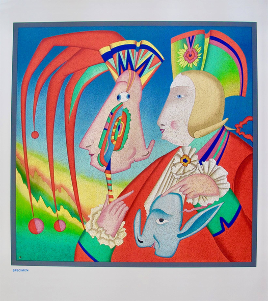 Mihail Chemiakin Large Lithograph Art Specimen:"Carnival Mask St Petersburg 1995" |  Out of Stock