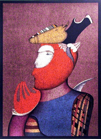 Mihail Chemiakin Limited Edition Original Lithograph: "ANGEL IN MASK" Mihail Chemiakin Limited Edition Original Lithograph: "ANGEL IN MASK"