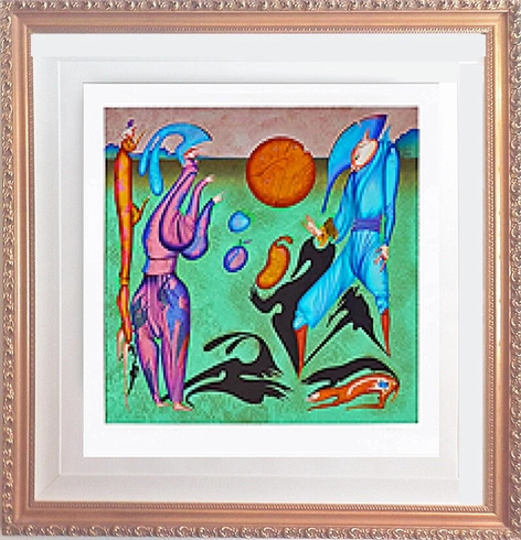 Mihail Chemiakin Limited Edition Serigraph in 80 colors: "SHADOWS" Mihail Chemiakin Limited Edition Serigraph in 80 colors: "SHADOWS"
