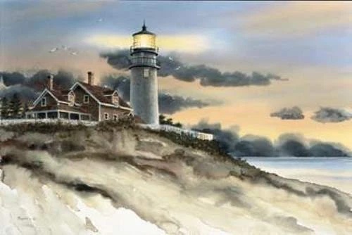Mike Capser Signed and Numbered Limited Edition Lithograph: "Highland Light"