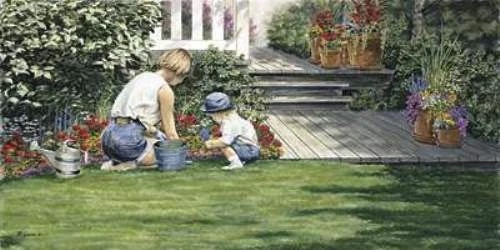 Mike Capser Signed and Numbered Limited Edition Lithograph: "Learning To Grow"