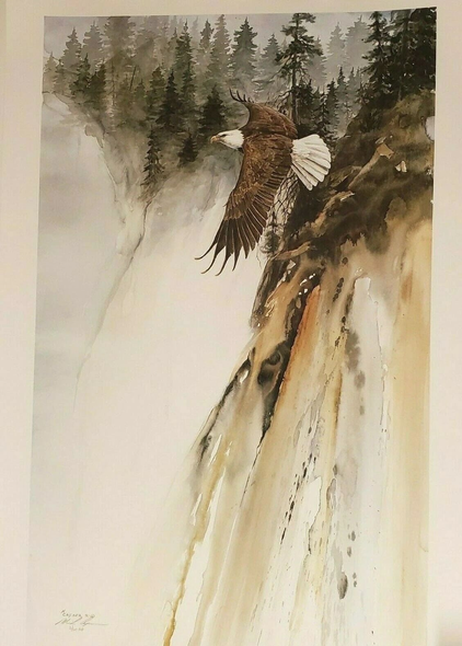 Mike Capser Signed Limited Edition Paper: "Silent Flight"