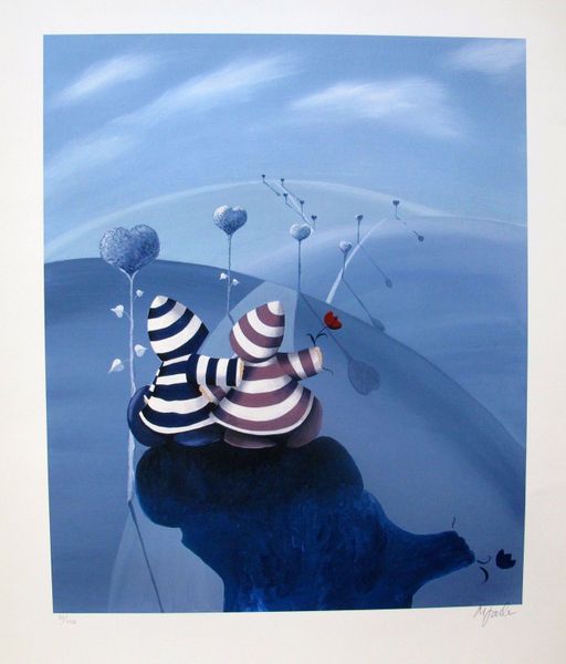Mike Jackson Hand Signed Limited Edition Giclee:"Lovers Lane"