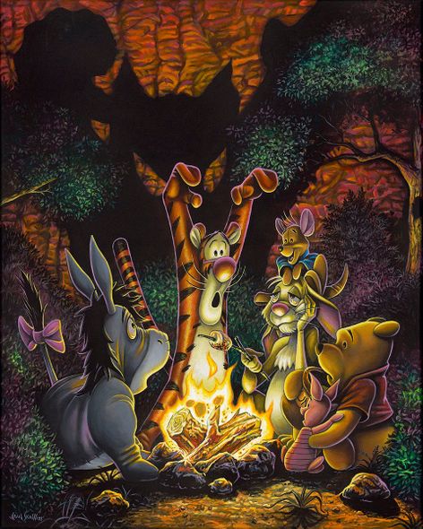  Craig Skaggs Artist Hand Signed Disney Ltd Ed Gallery Wrap Canvas:"Tigger's Spooky Tale"
