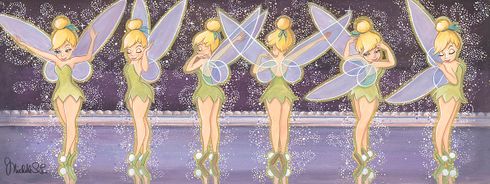 Michelle St Laurent Artist Signed Disney Ltd Ed Gallery Wrap Canvas:"Tink Twist"