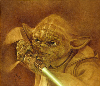 Mike Kupka Limited Edition Star Wars Giclee on Canvas:"Jedi Master"