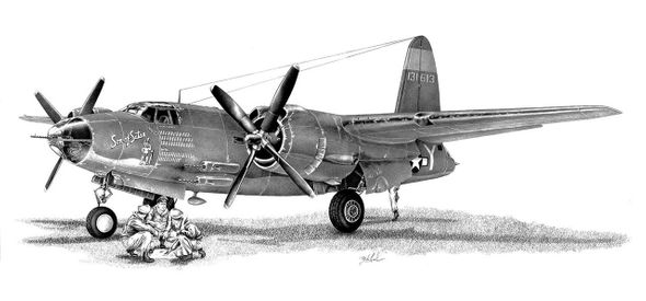 Mike Lynch Limited Edition Museum Quality Gicl&eacute;e: "Martin B-26 Marauder"