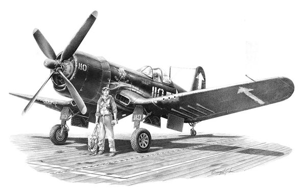 Mike Lynch Limited Edition Museum Quality Gicl&eacute;e: "Vought F4U-4 Corsair"