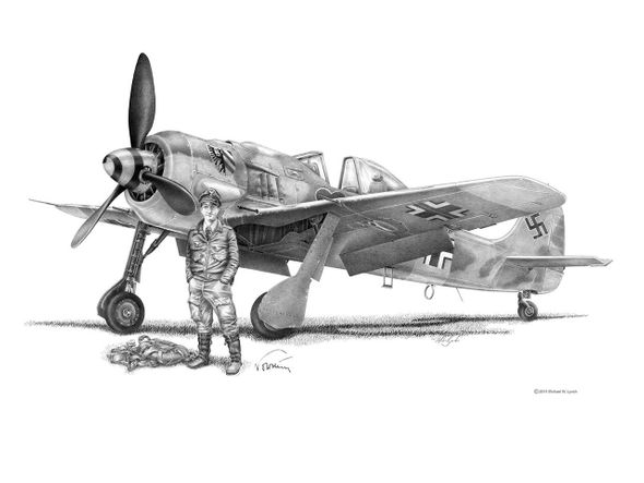 Mike Lynch Limited Edition Museum Quality Gicl&eacute;e: "Walter Nownoty Focke-Wulf 190"