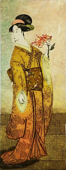Mikulas Kravjansky Artist Hand-signed Limited Edition Collograph Etching on Paper: "SCHOOL of IZNBA"