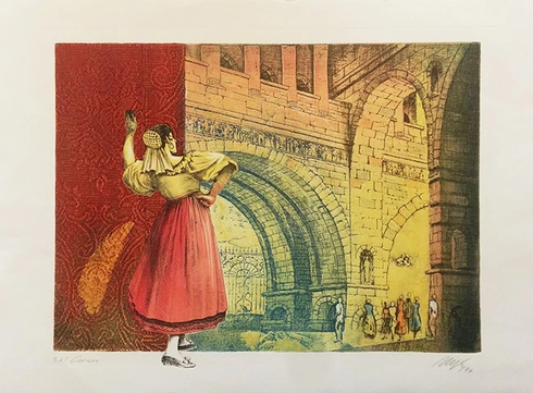 Mikulas Kravjansky Artist Hand-signed Limited Edition Etching on Paper: "BIZET'S CARMEN" Mikulas Kravjansky Artist Hand-signed Limited Edition Etching on Paper: "BIZET'S CARMEN"