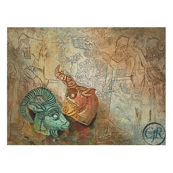 Mikulas Kravjansky Intaglio Etching on Paper; Hand Signed and Numbered: "Symbols of the Beginning"