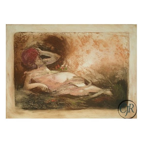 Mikulas Kravjansky Lithograph on Paper; Hand Signed and Numbered: "Untitled 2"