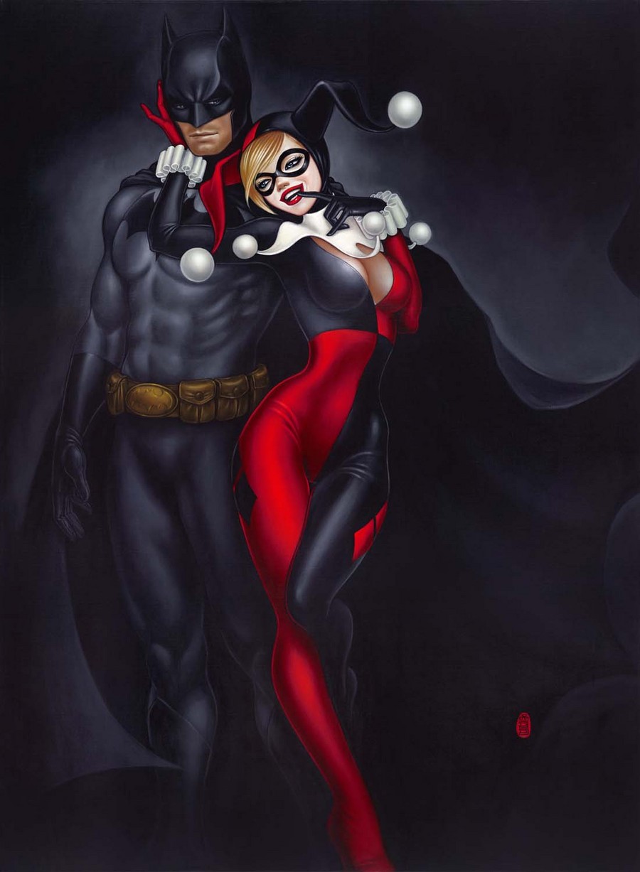 Mimi Yoon Hand Signed and Numbered Limited Edition Canvas Giclee:"To Tease the Bat"