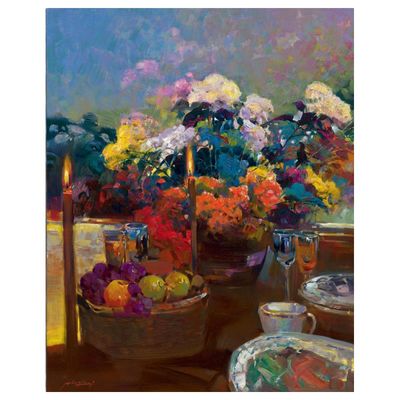 Ming Feng Limited Edition 24 x 30 Canvas Giclee:"Candlelight Dinner" Ming Feng Limited Edition 24 x 30 Canvas Giclee:"Candlelight Dinner"