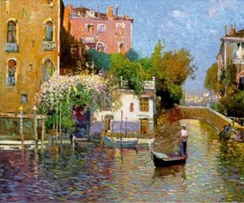 Ming Feng Limited Edition Deluxe Serigraph on paper:"The Gondolier" | Sold Out