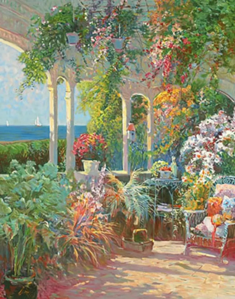 Ming Feng Limited Edition Serigraph Print: "Summer Solstice"