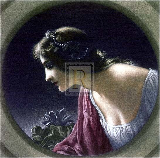 Minnie Cormack Artist Hand Colored Copper Plate Printed Atelier Print:"Juliet"