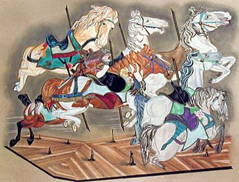 Mitch Rosen Limited Edition Giclee on Paper:"Carousel Rebel"